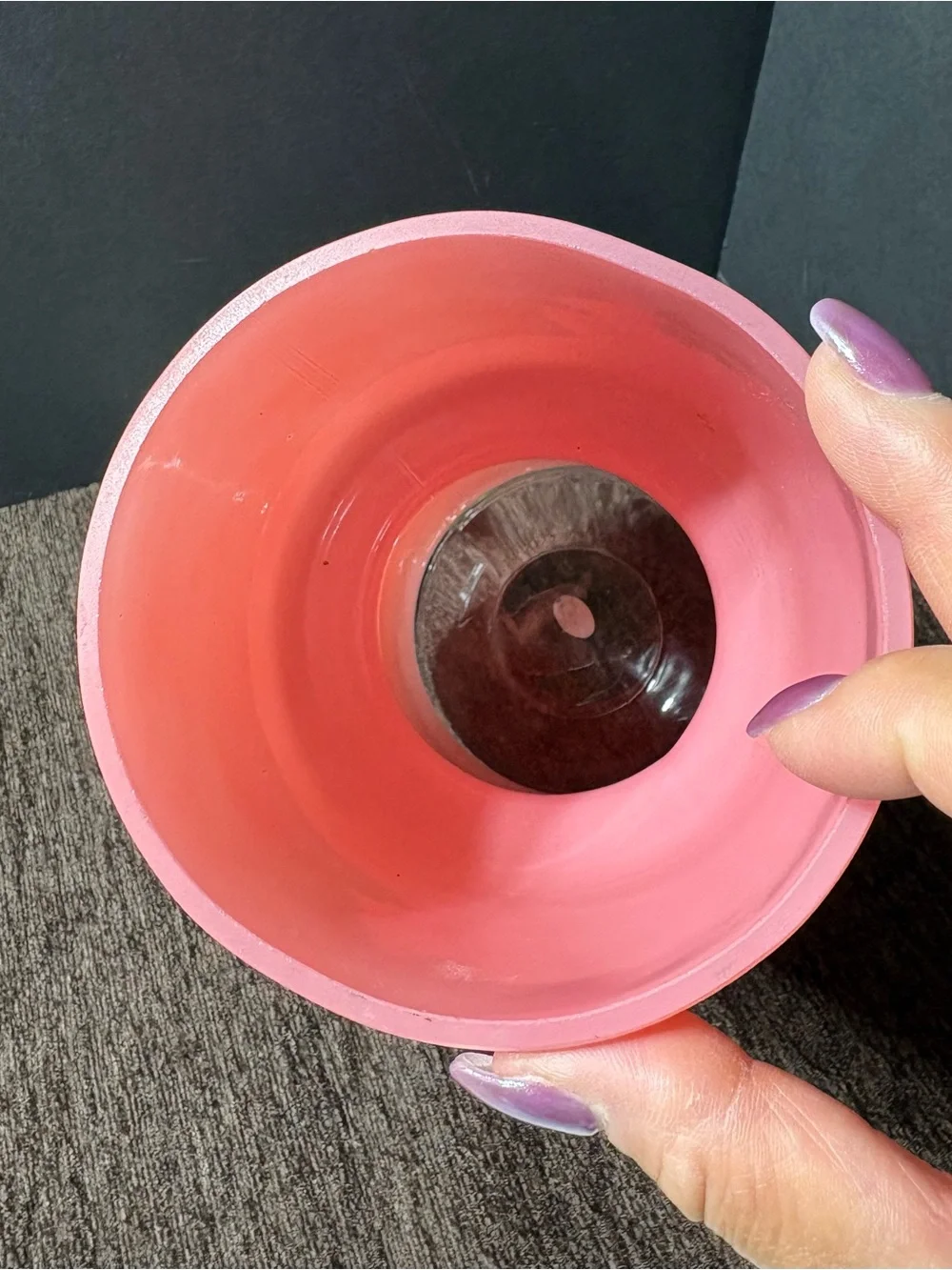 Coral Pink Hourglass Ceramic Vase - Home Accents